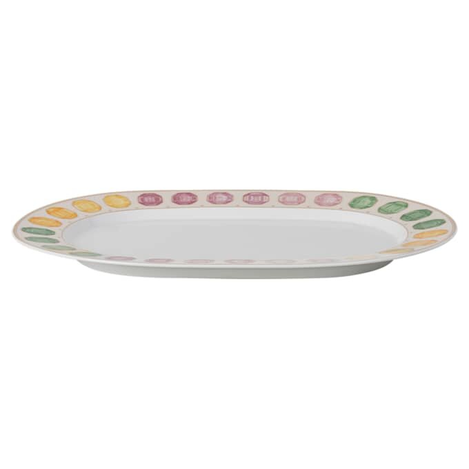 Fuente Idyllia de porcelana, motivo de cristal, piedras preciosas, grande, multicolor Fuente Idyllia de porcelana, motivo de cristal, piedras preciosas, grande, multicolor