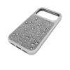 Funda alta para smartphone con cristales de cara plana, iPhone® 17 Pro, tono plateado