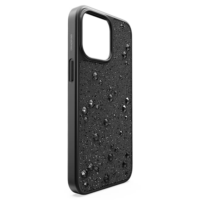 Funda para smartphone con cristales de cara plana, iPhone® 15 Pro Max, negra Funda para smartphone con cristales de cara plana, iPhone® 15 Pro Max, negra