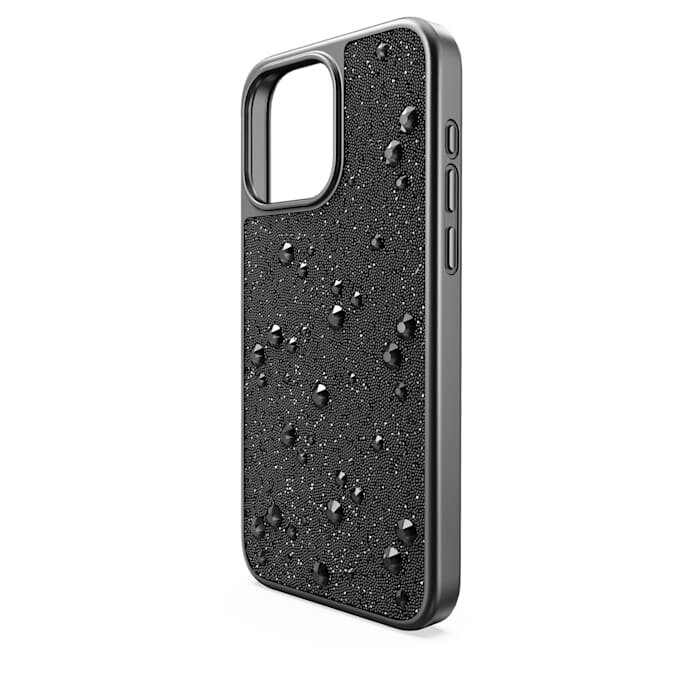Funda para smartphone con cristales de cara plana, iPhone® 15 Pro Max, negra Funda para smartphone con cristales de cara plana, iPhone® 15 Pro Max, negra