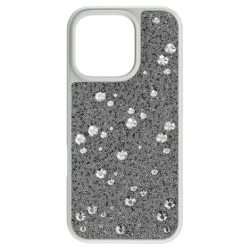 Funda para smartphone con diseño de cristales dispersos, iPhone® 16 Pro, tono plateado