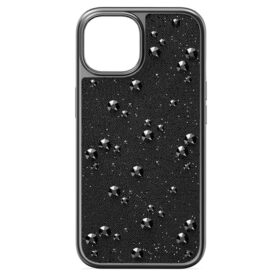 Funda para smartphone High con cristales en la parte trasera plana, iPhone® 15, negro