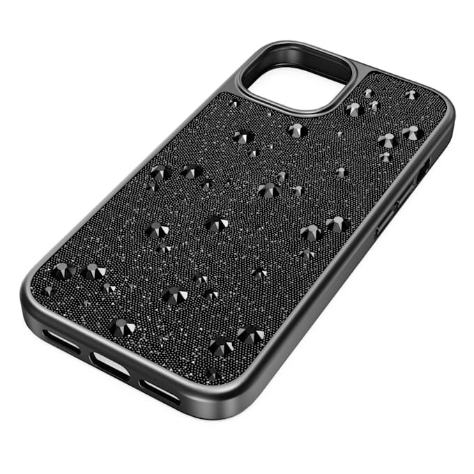 Funda para smartphone High con cristales en la parte trasera plana, iPhone® 15, negro Funda para smartphone High con cristales en la parte trasera plana, iPhone® 15, negro