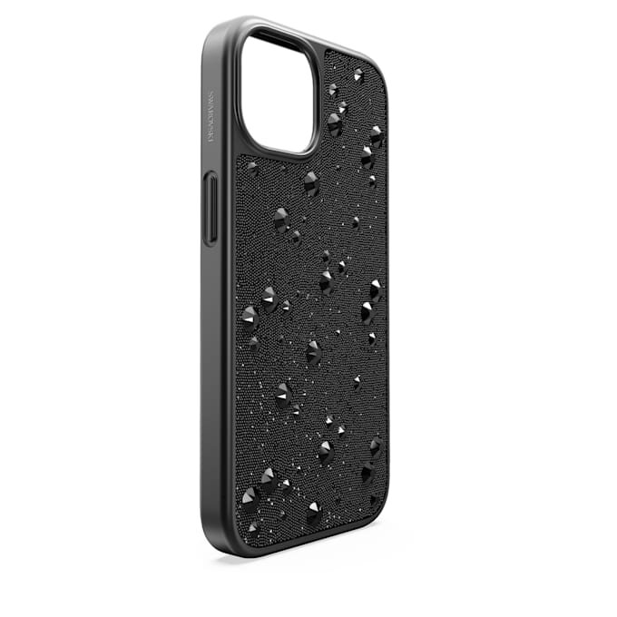 Funda para smartphone High con cristales en la parte trasera plana, iPhone® 15, negro Funda para smartphone High con cristales en la parte trasera plana, iPhone® 15, negro