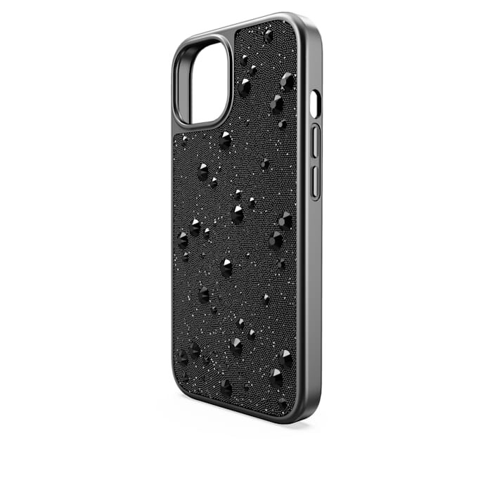 Funda para smartphone High con cristales en la parte trasera plana, iPhone® 15, negro Funda para smartphone High con cristales en la parte trasera plana, iPhone® 15, negro