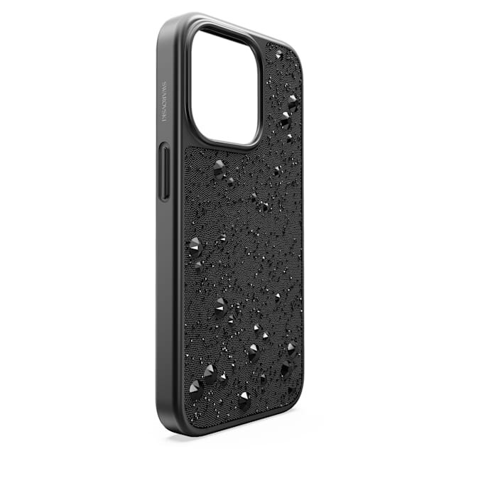 Funda para smartphone High con cristales en la parte trasera plana, iPhone® 15 Pro, negra Funda para smartphone High con cristales en la parte trasera plana, iPhone® 15 Pro, negra