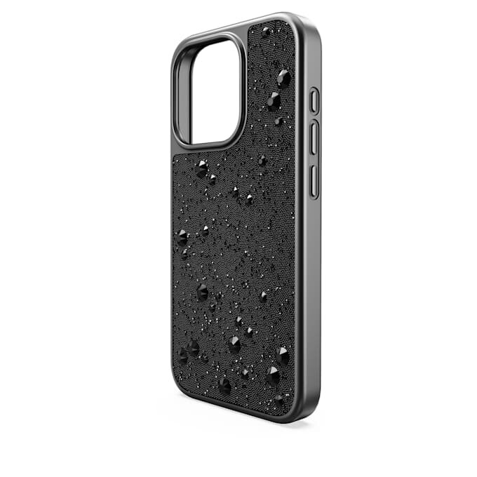 Funda para smartphone High con cristales en la parte trasera plana, iPhone® 15 Pro, negra Funda para smartphone High con cristales en la parte trasera plana, iPhone® 15 Pro, negra