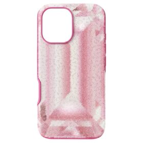 Funda para smartphone «High» con motivo de cristales, iPhone® 16, rosa