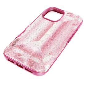 Funda para smartphone «High» con motivo de cristales, iPhone® 16, rosa
