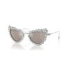 Gafas de sol con clip 2 en 1, llamativas, forma de ojo de gato, Sk7011, blancas Gafas de sol con clip 2 en 1, llamativas, forma de ojo de gato, Sk7011, blancas