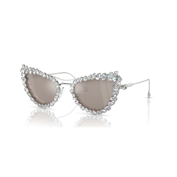 Gafas de sol con clip 2 en 1, llamativas, forma de ojo de gato, Sk7011, blancas Gafas de sol con clip 2 en 1, llamativas, forma de ojo de gato, Sk7011, blancas