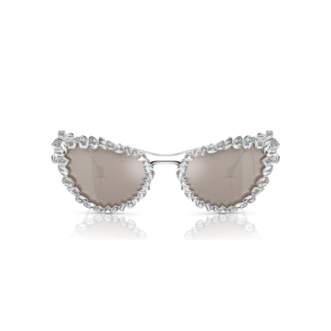 Gafas de sol con clip 2 en 1, llamativas, forma de ojo de gato, Sk7011, blancas Gafas de sol con clip 2 en 1, llamativas, forma de ojo de gato, Sk7011, blancas