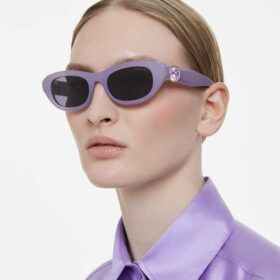 Gafas de sol con forma de almohada, moradas