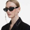 Gafas de sol con forma de almohadilla, negras Gafas de sol con forma de almohadilla, negras