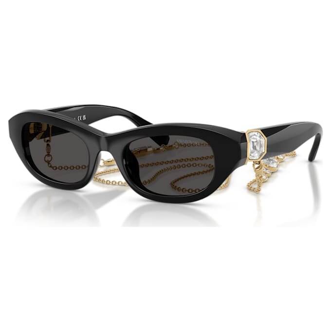 Gafas de sol con forma de almohadilla, negras Gafas de sol con forma de almohadilla, negras
