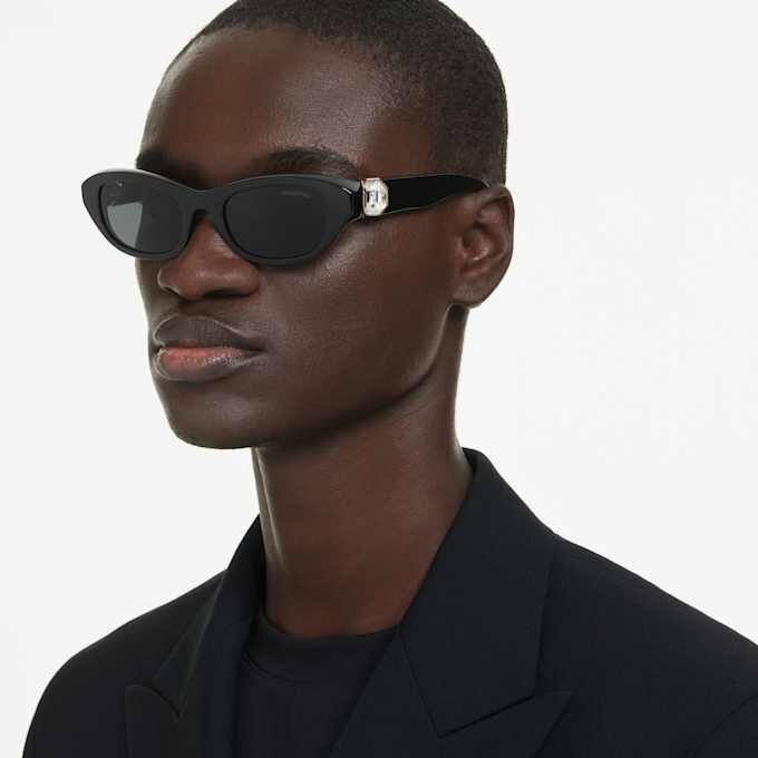 Gafas de sol con forma de almohadilla, negras Gafas de sol con forma de almohadilla, negras