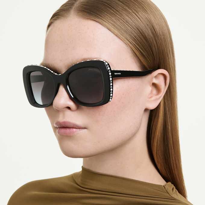 Gafas de sol con forma de mariposa, Sk6062U, negras Gafas de sol con forma de mariposa, Sk6062U, negras