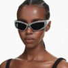Gafas de sol con forma de mascarilla, SK6027, negro Gafas de sol con forma de mascarilla, SK6027, negro