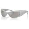 Gafas de sol con forma de máscara, Sk6027, tono plateado Gafas de sol con forma de máscara, Sk6027, tono plateado