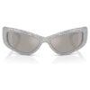 Gafas de sol con forma de máscara, Sk6027, tono plateado Gafas de sol con forma de máscara, Sk6027, tono plateado