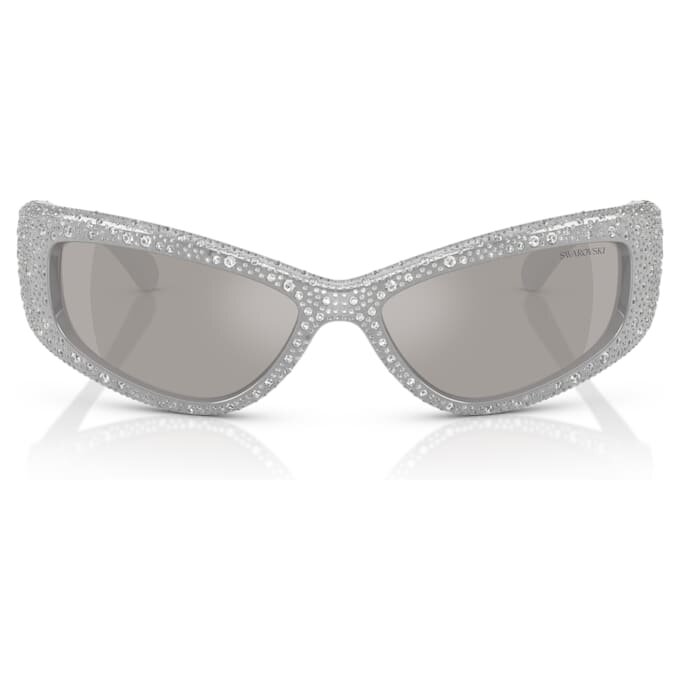 Gafas de sol con forma de máscara, Sk6027, tono plateado Gafas de sol con forma de máscara, Sk6027, tono plateado