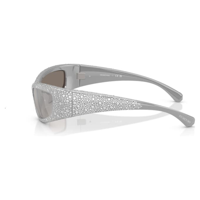 Gafas de sol con forma de máscara, Sk6027, tono plateado Gafas de sol con forma de máscara, Sk6027, tono plateado