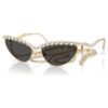 Gafas de sol con forma de ojo de gato, cadena, gris Gafas de sol con forma de ojo de gato, cadena, gris