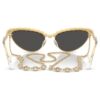 Gafas de sol con forma de ojo de gato, cadena, gris Gafas de sol con forma de ojo de gato, cadena, gris