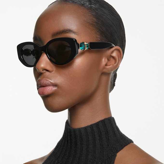 Gafas de sol con forma de ojo de gato, Sk6002, negras Gafas de sol con forma de ojo de gato, Sk6002, negras