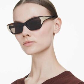 Gafas de sol con forma de ojo de gato, Sk6029, marrón