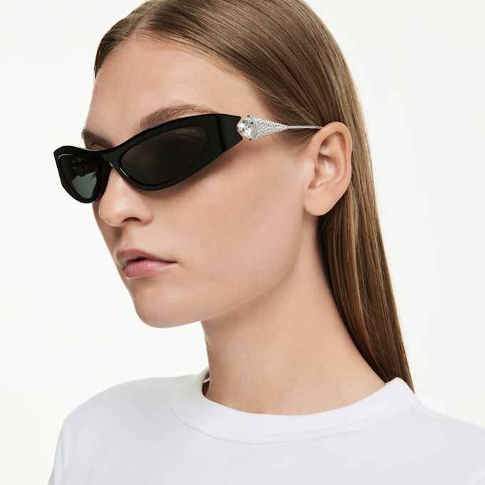 Gafas de sol con forma de ojo de gato, SK6046, negras Gafas de sol con forma de ojo de gato, SK6046, negras