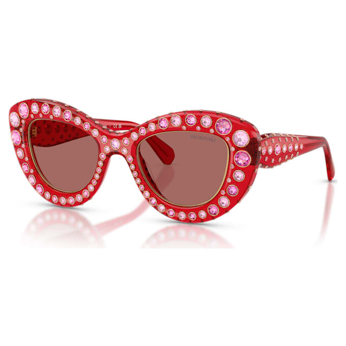 Gafas de sol con forma de ojo de gato, Sk6060, rojas Gafas de sol con forma de ojo de gato, Sk6060, rojas