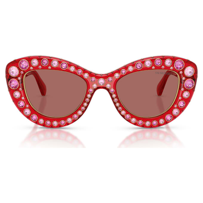 Gafas de sol con forma de ojo de gato, Sk6060, rojas Gafas de sol con forma de ojo de gato, Sk6060, rojas