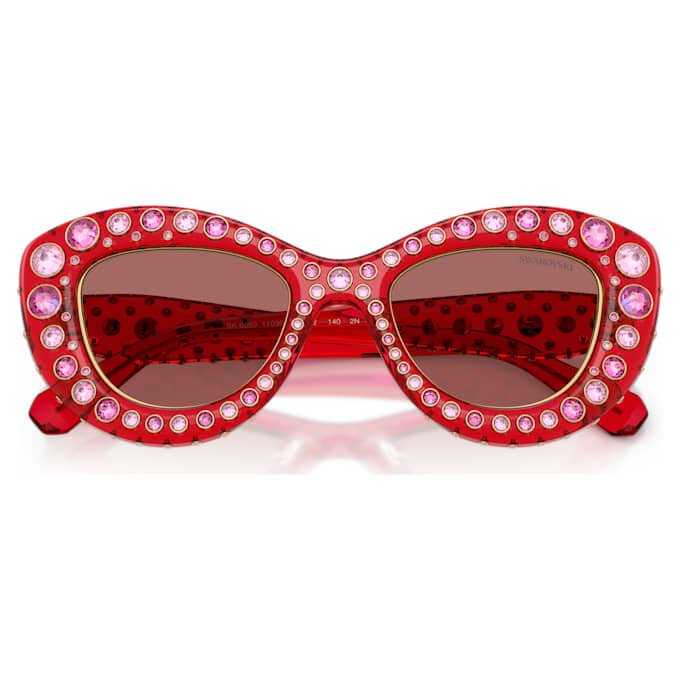 Gafas de sol con forma de ojo de gato, Sk6060, rojas Gafas de sol con forma de ojo de gato, Sk6060, rojas