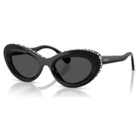Gafas de sol con forma de ojo de gato, Sk6061U, negras