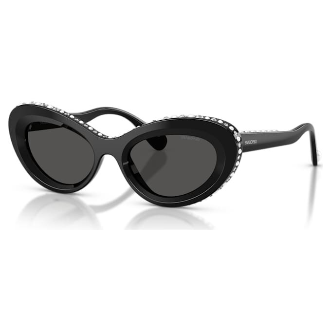 Gafas de sol con forma de ojo de gato, Sk6061U, negras Gafas de sol con forma de ojo de gato, Sk6061U, negras