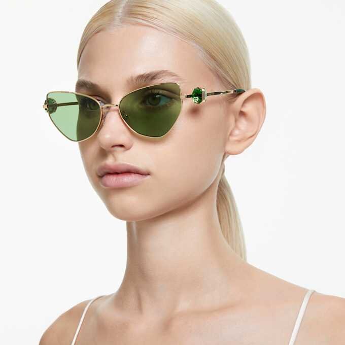Gafas de sol con forma de ojo de gato, Sk7003, verdes Gafas de sol con forma de ojo de gato, Sk7003, verdes