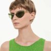 Gafas de sol con forma de ojo de gato, Sk7039, tono dorado Gafas de sol con forma de ojo de gato, Sk7039, tono dorado