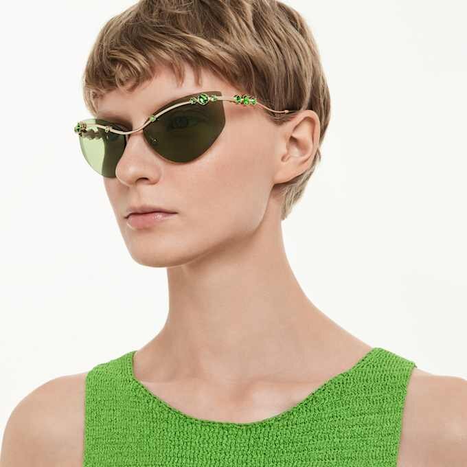 Gafas de sol con forma de ojo de gato, Sk7039, tono dorado Gafas de sol con forma de ojo de gato, Sk7039, tono dorado