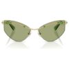 Gafas de sol con forma de ojo de gato, Sk7039, tono dorado Gafas de sol con forma de ojo de gato, Sk7039, tono dorado