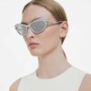 Gafas de sol con forma de ojo de gato, tono plateado Gafas de sol con forma de ojo de gato, tono plateado