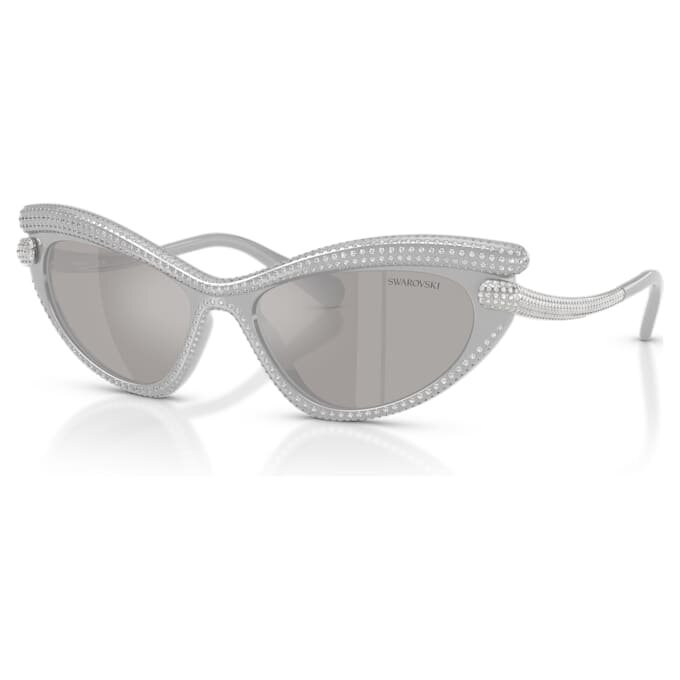 Gafas de sol con forma de ojo de gato, tono plateado Gafas de sol con forma de ojo de gato, tono plateado