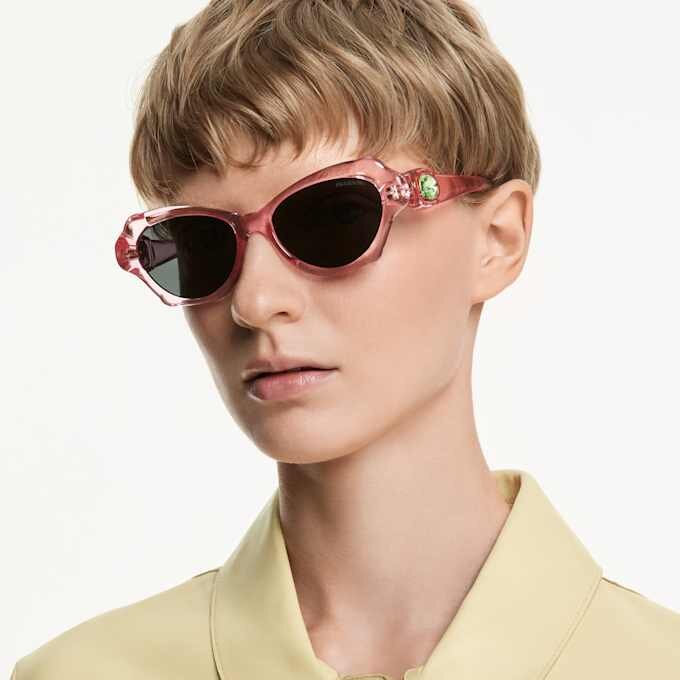 Gafas de sol con montura en forma de cojín, Sk6050, rosa Gafas de sol con montura en forma de cojín, Sk6050, rosa