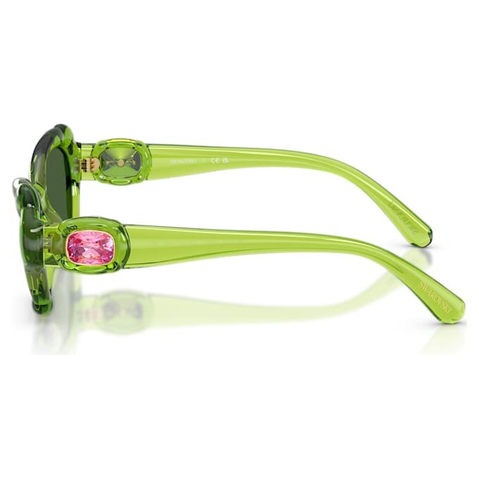 Gafas de sol con montura en forma de cojín, Sk6050, verdes Gafas de sol con montura en forma de cojín, Sk6050, verdes