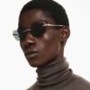 Gafas de sol con montura en forma de cojín, Sk7038, tono dorado Gafas de sol con montura en forma de cojín, Sk7038, tono dorado