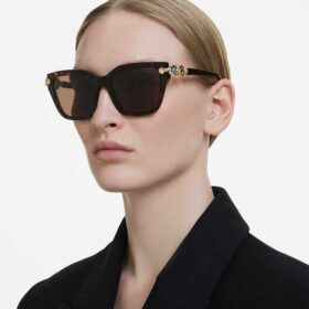 Gafas de sol de forma cuadrada, marrones