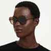 Gafas de sol de forma cuadrada, marrones