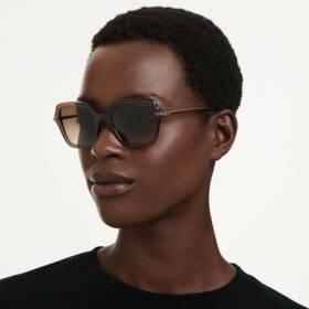 Gafas de sol de forma cuadrada, marrones