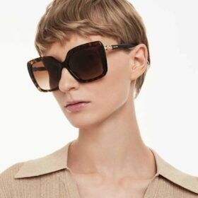 Gafas de sol de forma cuadrada, Sk6049, marrón