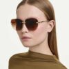 Gafas de sol de forma cuadrada, Sk7043, marrón Gafas de sol de forma cuadrada, Sk7043, marrón